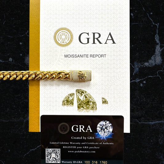 10MM CUBAN CHAIN WITH DIAMONDS - Pre Order