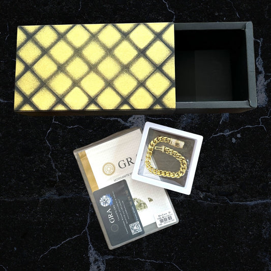 10MM CUBAN BRACELET WITH DIAMONDS - Pre Order