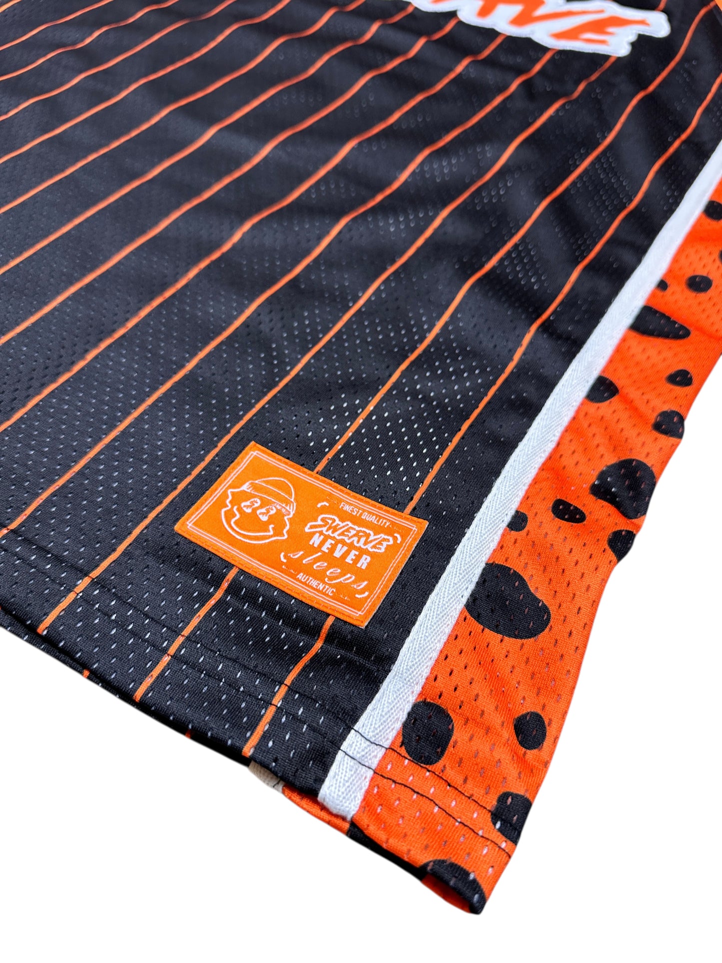ORANGE DALMATION CHEETAH PRINT JERSEY