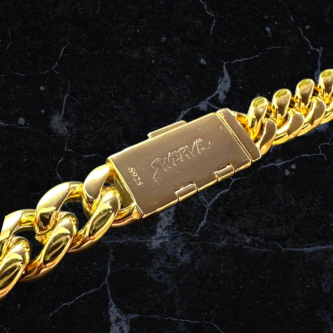 10MM CUBAN BRACELET WITH DIAMONDS - Pre Order