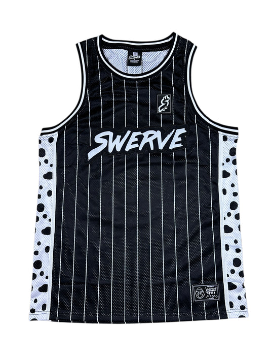 WHITE DALMATION CHEETAH PRINT JERSEY