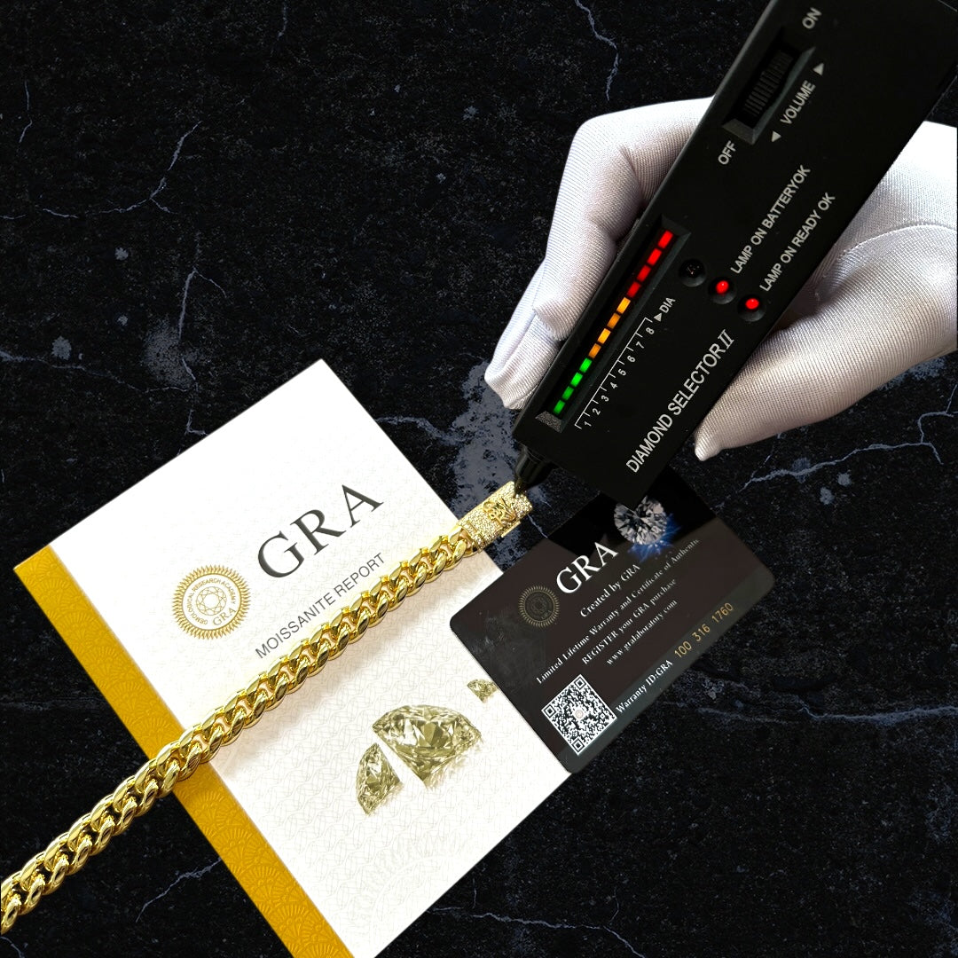 10MM CUBAN BRACELET WITH DIAMONDS - Pre Order