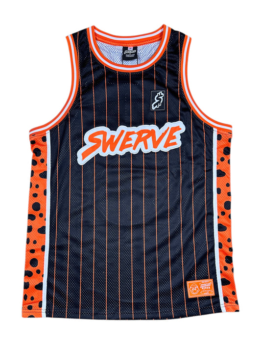 ORANGE DALMATION CHEETAH PRINT JERSEY