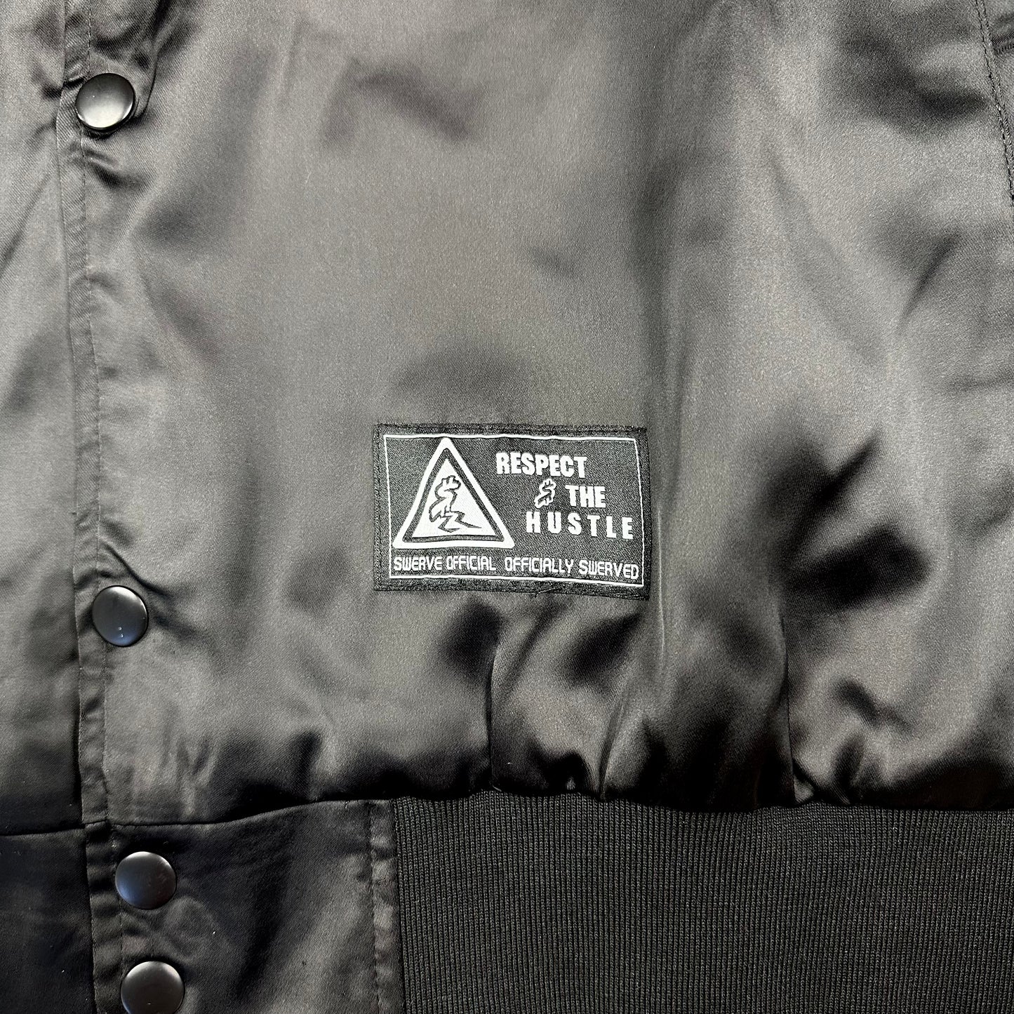 Black Satin Bomber
