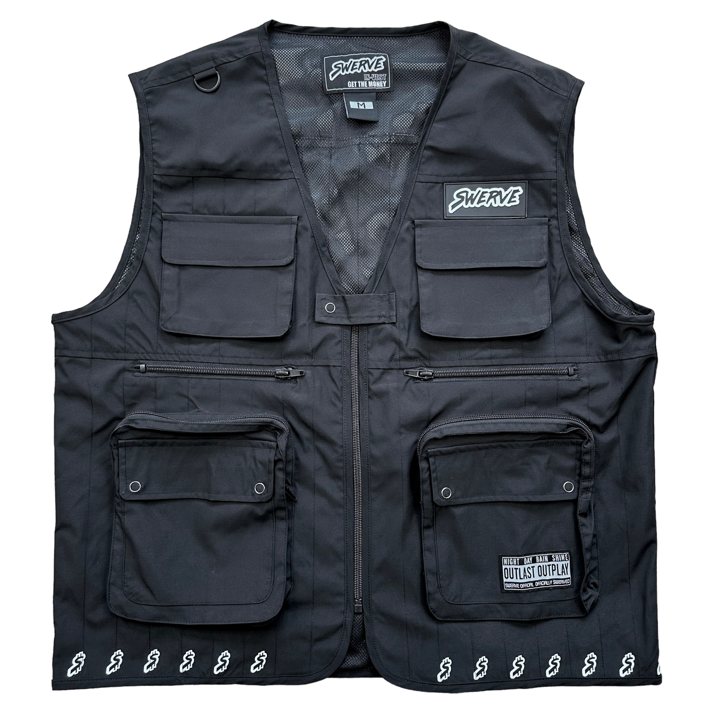 BLACK ZIPPER TACTICAL VEST – swervesupplyco