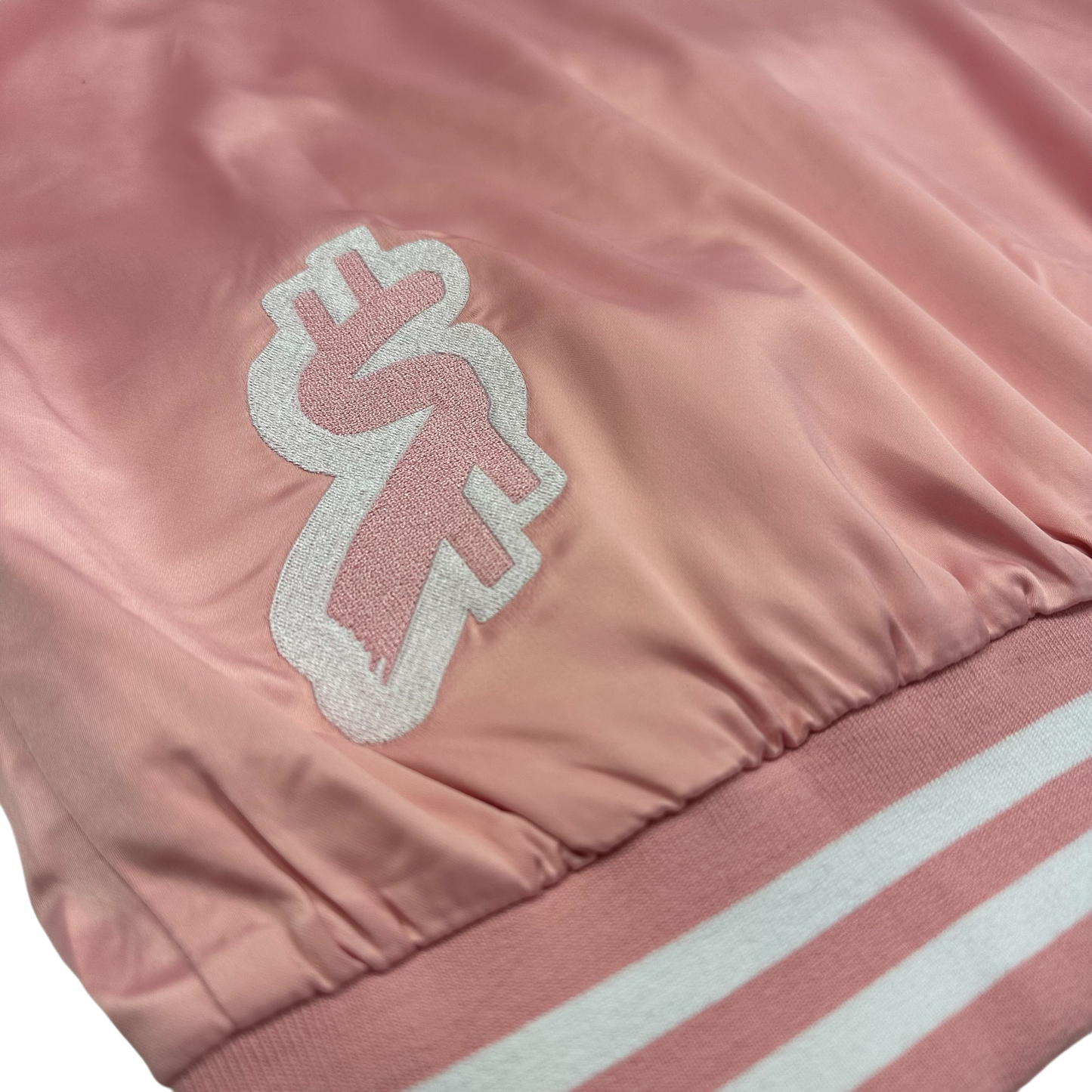 Pink Satin Bomber