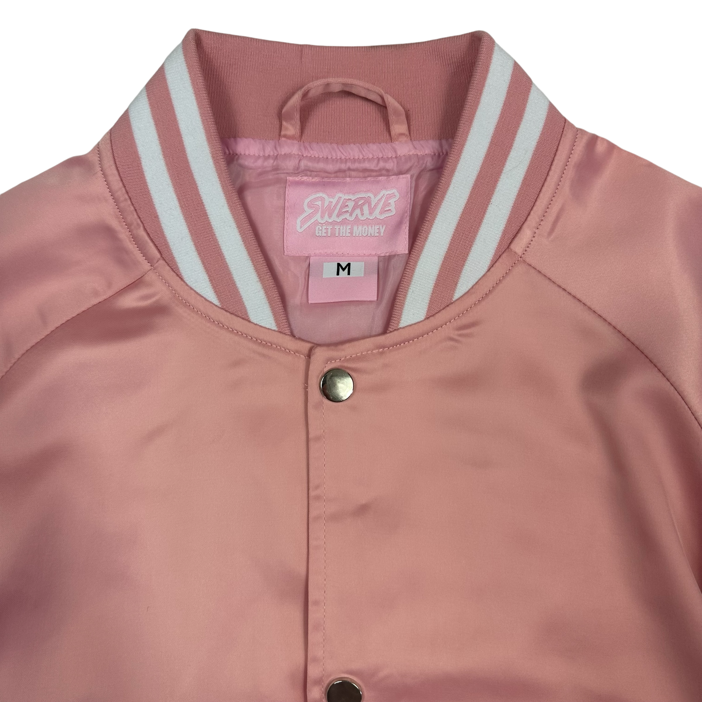 Pink Satin Bomber