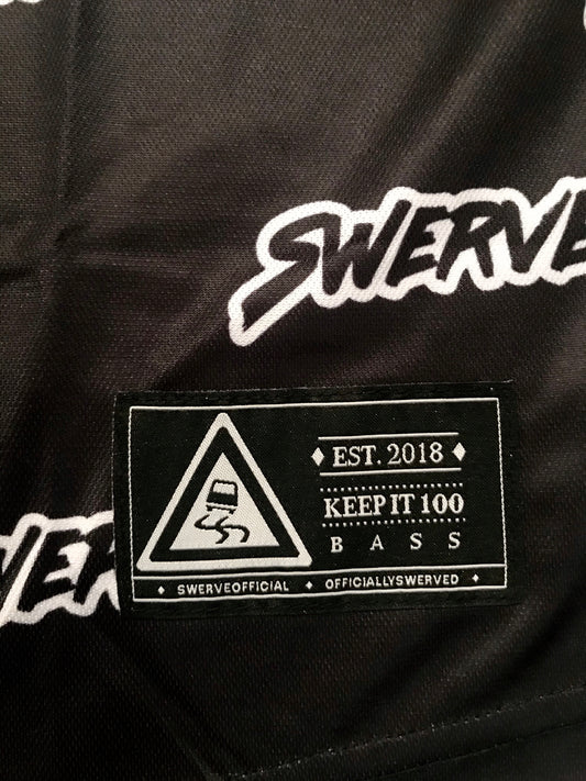 BLACK SWERVE PRINT JERSEY