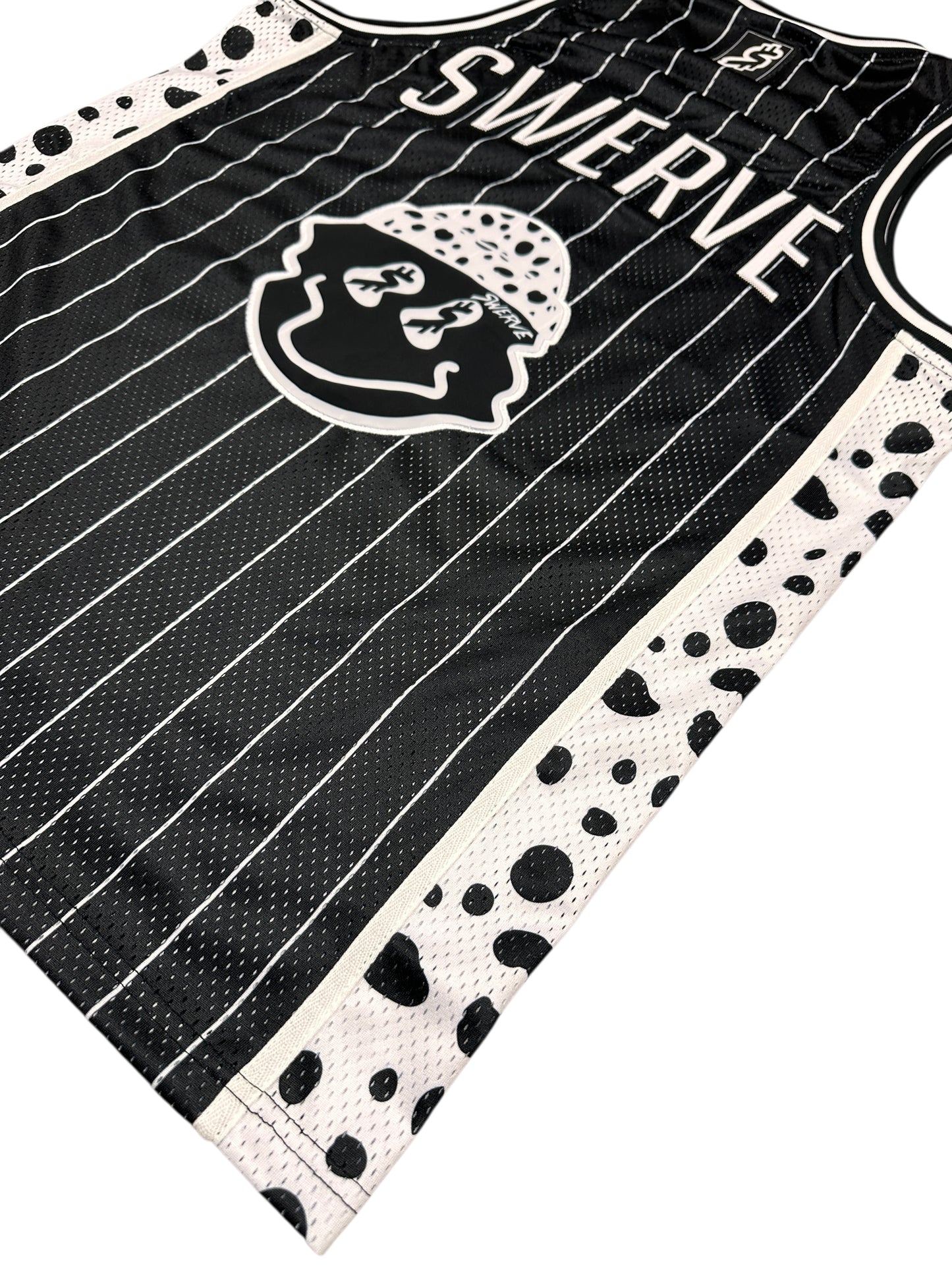 WHITE DALMATION CHEETAH PRINT JERSEY