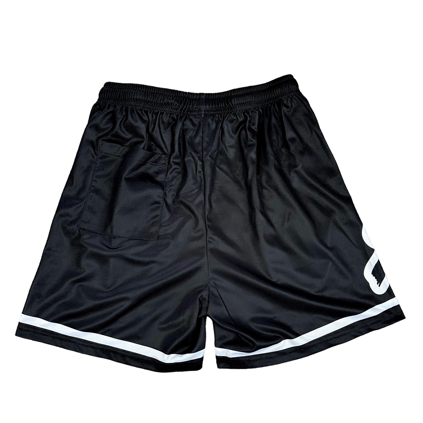 BLACK RESPECT THE HUSTLE SHORTS