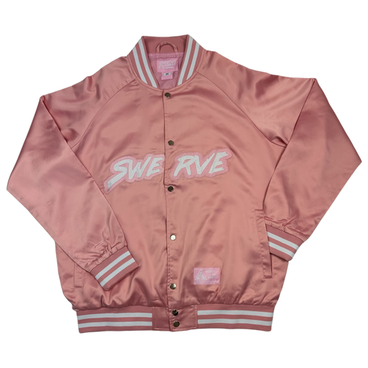 Pink Satin Bomber